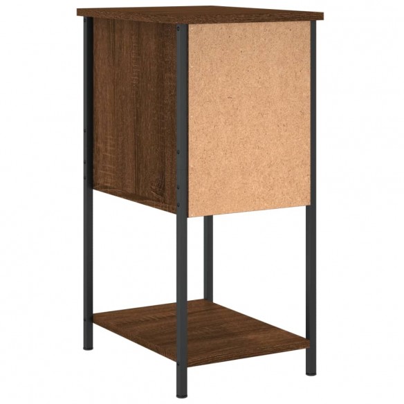 Table de chevet chêne marron 32x42x70 cm bois d'ingénierie