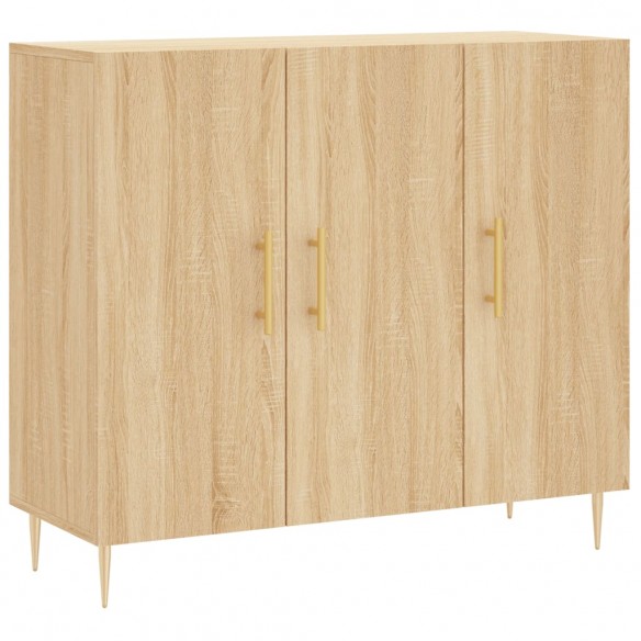 Buffet chêne sonoma 90x34x80 cm bois d'ingénierie