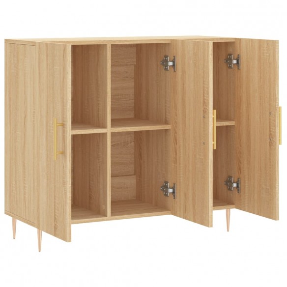 Buffet chêne sonoma 90x34x80 cm bois d'ingénierie