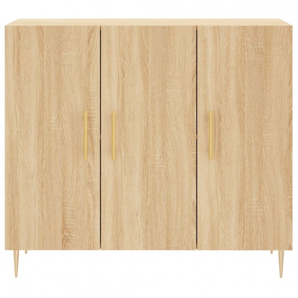 Buffet chêne sonoma 90x34x80 cm bois d'ingénierie