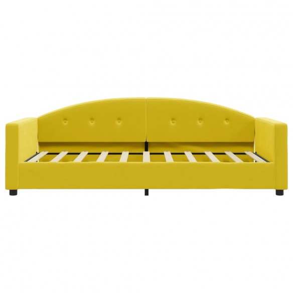 Lit de repos jaune 80x200 cm velours