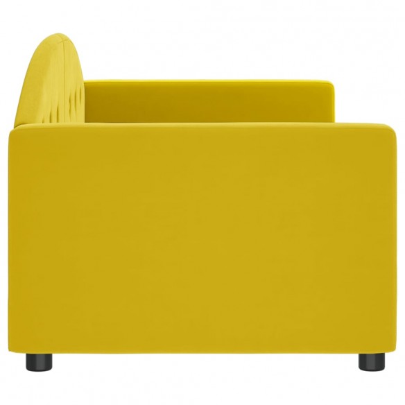 Lit de repos jaune 80x200 cm velours