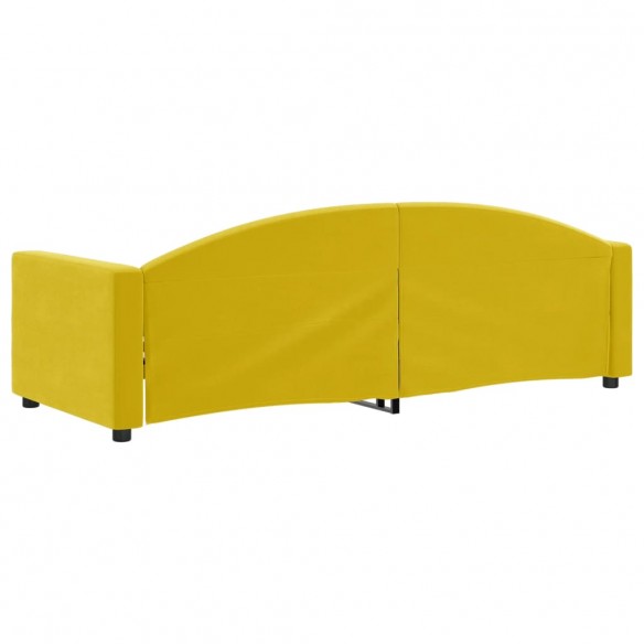 Lit de repos jaune 80x200 cm velours