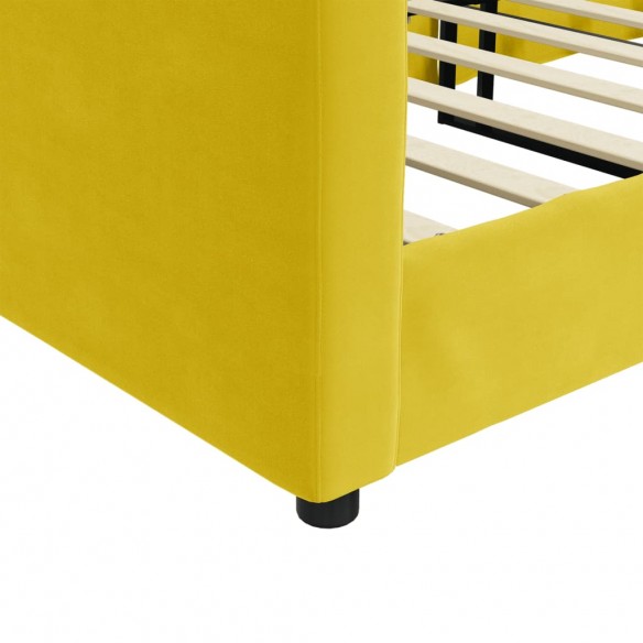 Lit de repos jaune 80x200 cm velours