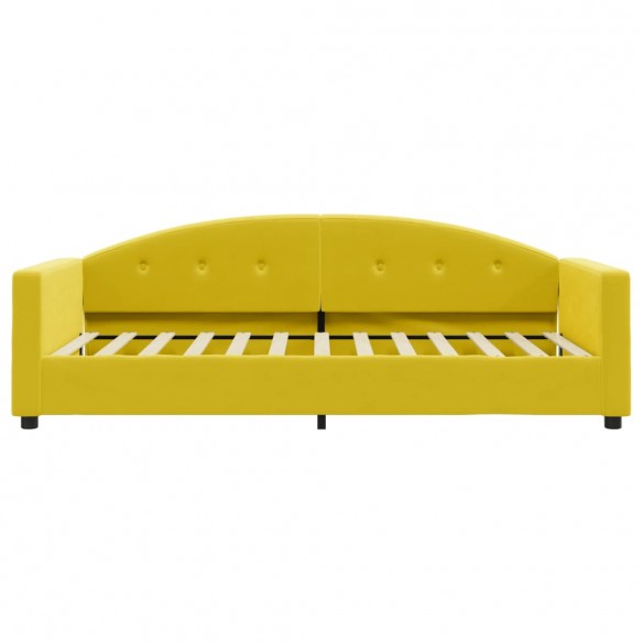 Lit de repos jaune 90x200 cm velours