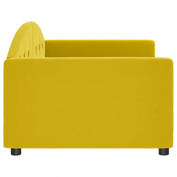 Lit de repos jaune 90x200 cm velours