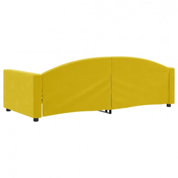 Lit de repos jaune 90x200 cm velours