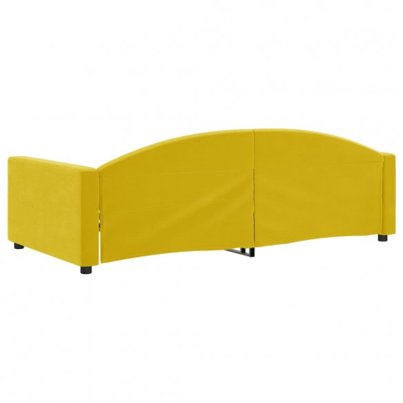 Lit de repos jaune 100x200 cm velours