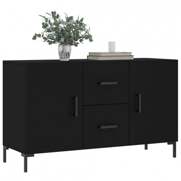 Buffet noir 100x36x60 cm bois d'ingénierie