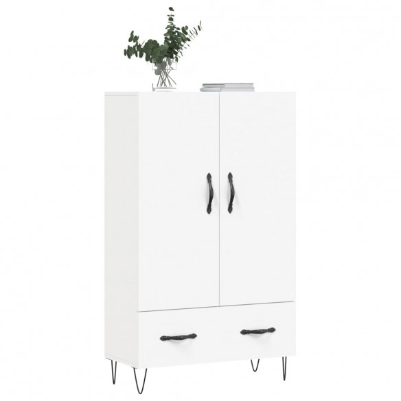 Buffet haut blanc 69,5x31x115 cm bois d'ingénierie