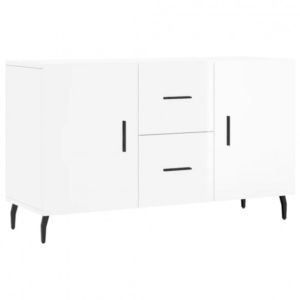 Buffet blanc brillant 100x36x60 cm bois d'ingénierie