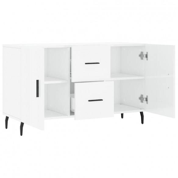 Buffet blanc brillant 100x36x60 cm bois d'ingénierie