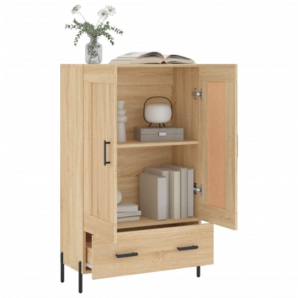 Buffet haut chêne sonoma 69,5x31x115 cm bois d'ingénierie