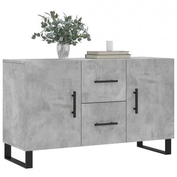 Buffet gris béton 100x36x60 cm bois d'ingénierie