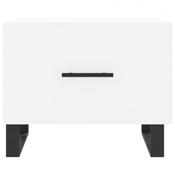 Tables basses 2 pcs blanc 50x50x40 cm bois d'ingénierie