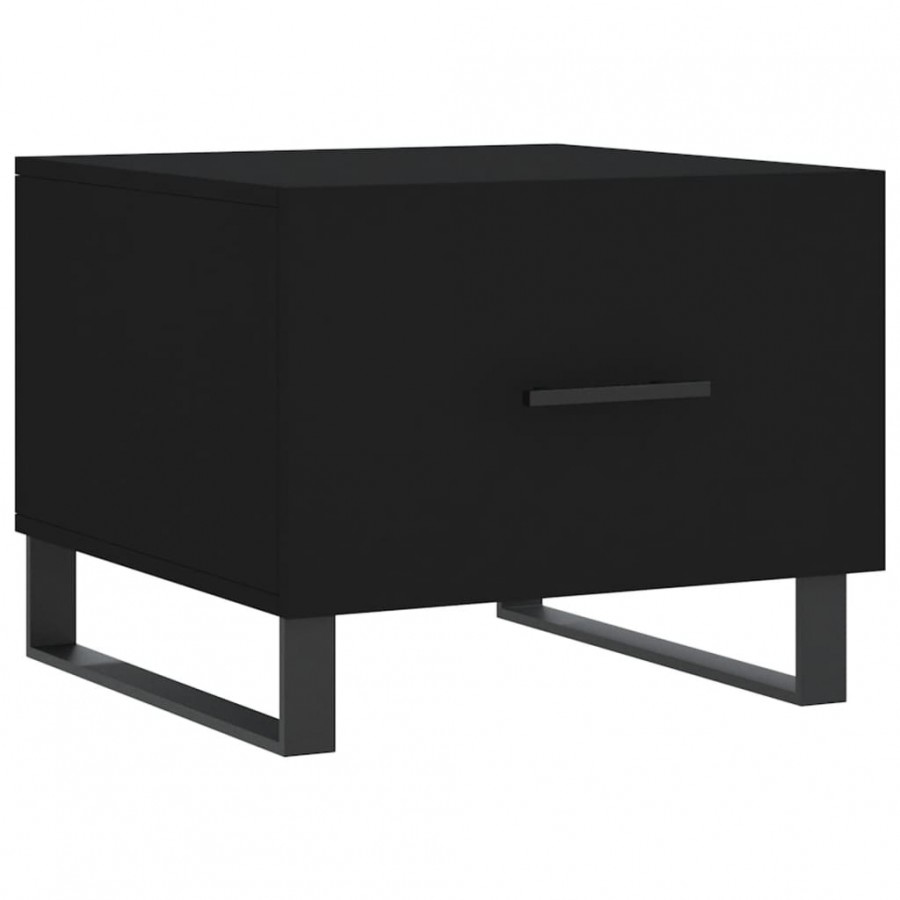 Tables basses 2 pcs noir 50x50x40 cm bois d'ingénierie Tables basses 2 pcs noir 50x50x40 cm bois d'ingénierie