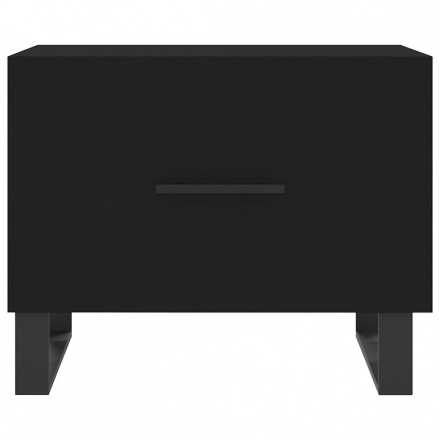 Tables basses 2 pcs noir 50x50x40 cm bois d'ingénierie Tables basses 2 pcs noir 50x50x40 cm bois d'ingénierie