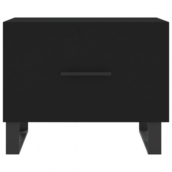 Tables basses 2 pcs noir 50x50x40 cm bois d'ingénierie