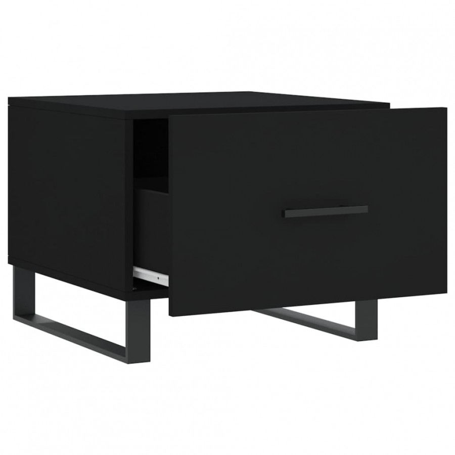 Tables basses 2 pcs noir 50x50x40 cm bois d'ingénierie Tables basses 2 pcs noir 50x50x40 cm bois d'ingénierie