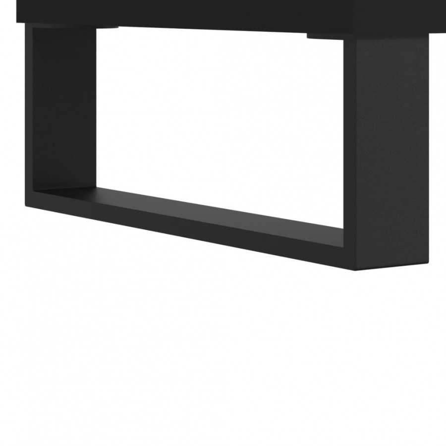 Tables basses 2 pcs noir 50x50x40 cm bois d'ingénierie Tables basses 2 pcs noir 50x50x40 cm bois d'ingénierie
