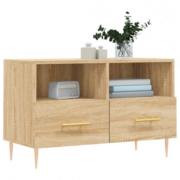 Meuble TV Chêne sonoma 80x36x50 cm Bois d'ingénierie