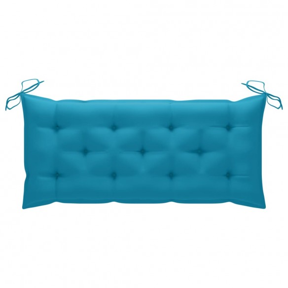 Banc de jardin pliable avec coussin 118 cm Bambou