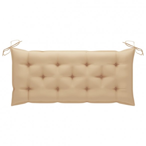 Banc de jardin avec coussin 120 cm Bambou