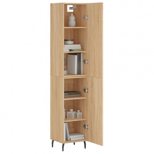 Buffet haut Chêne sonoma 34,5x34x180 cm Bois d'ingénierie