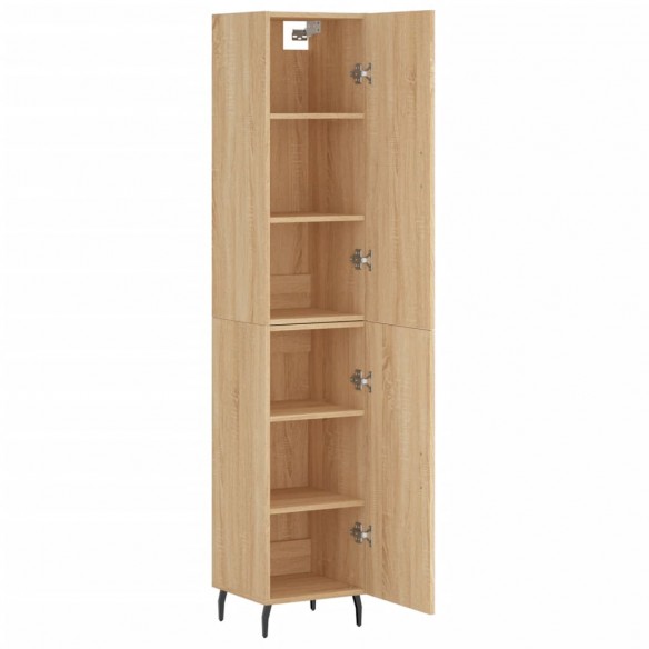 Buffet haut Chêne sonoma 34,5x34x180 cm Bois d'ingénierie