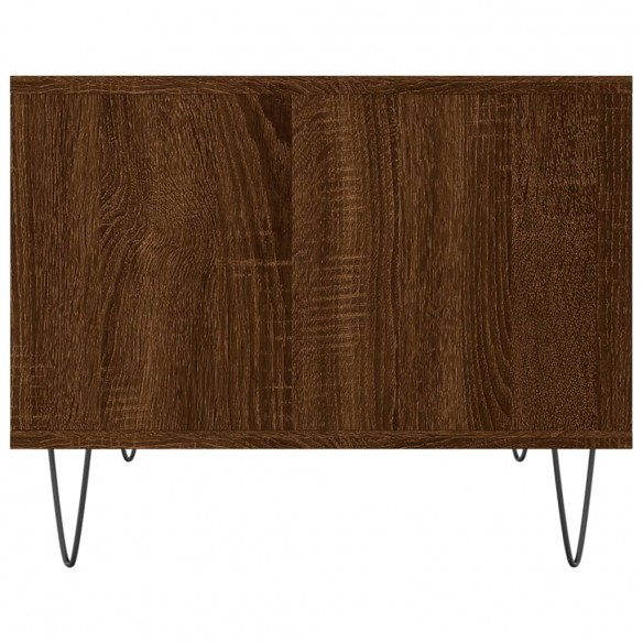 Table basse chêne marron 60x50x40 cm bois d'ingénierie
