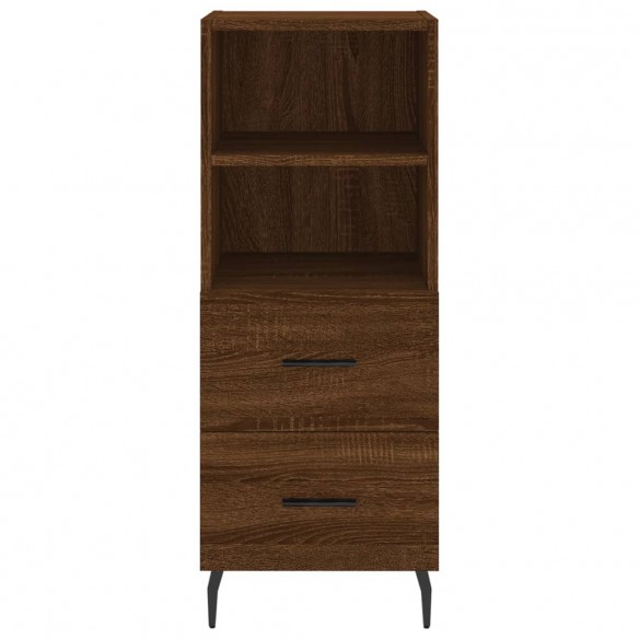 Buffet haut Chêne marron 34,5x34x180 cm Bois d'ingénierie