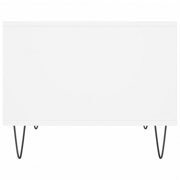Table basse blanc 60x50x40 cm bois d'ingénierie