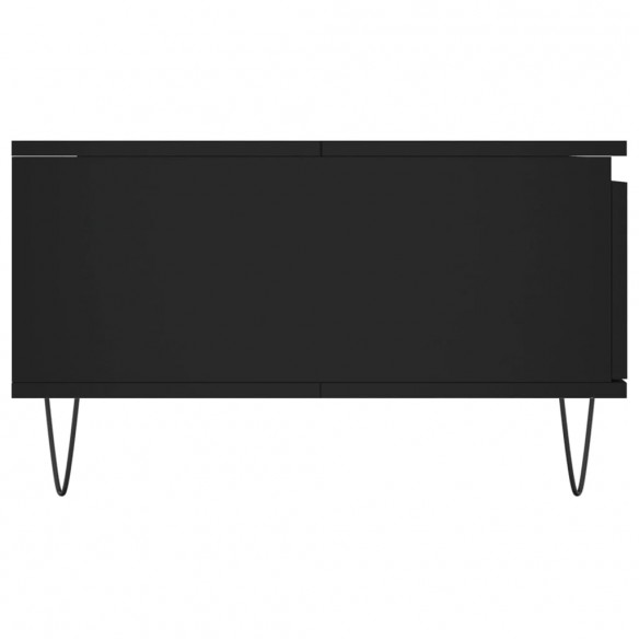 Table basse noir 90x60x35 cm bois d'ingénierie