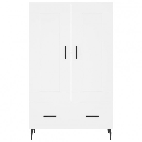 Buffet haut blanc 69,5x31x115 cm bois d'ingénierie