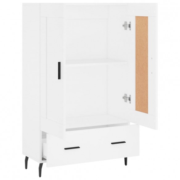 Buffet haut blanc 69,5x31x115 cm bois d'ingénierie