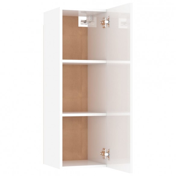 Ensemble de meubles TV 8 pcs Blanc brillant Bois d'ingénierie