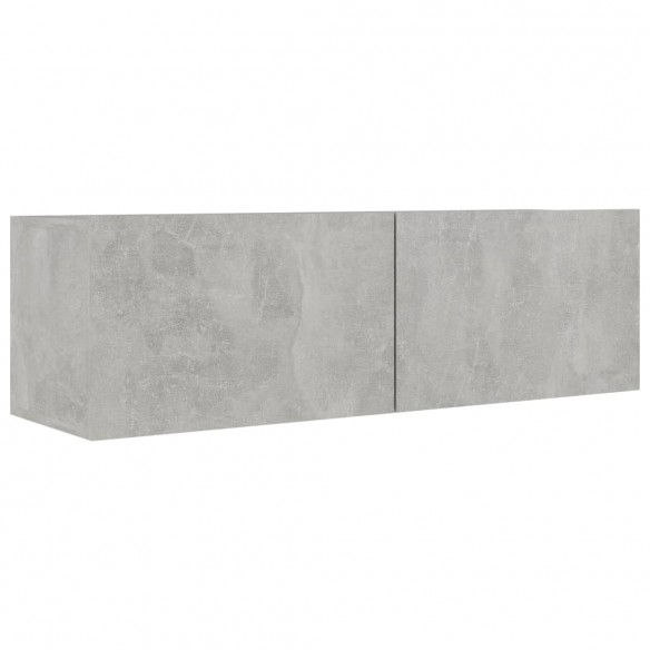 Ensemble de meuble TV 8 pcs Gris béton Aggloméré