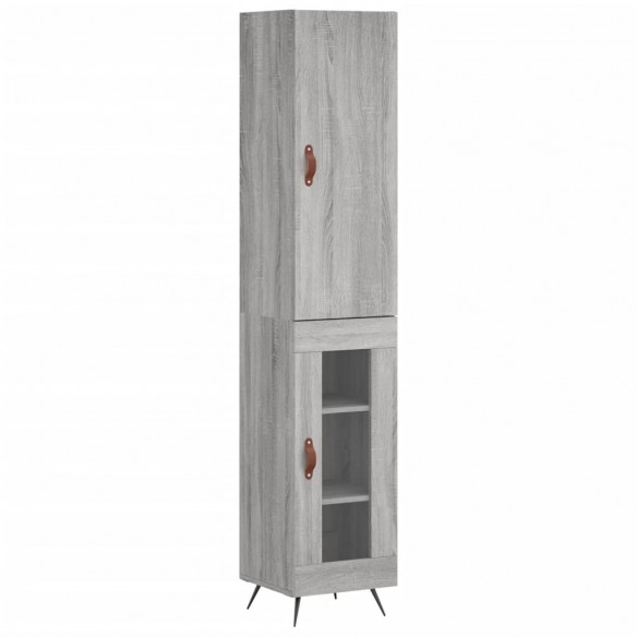 Buffet haut Sonoma gris 34,5x34x180 cm Bois d'ingénierie