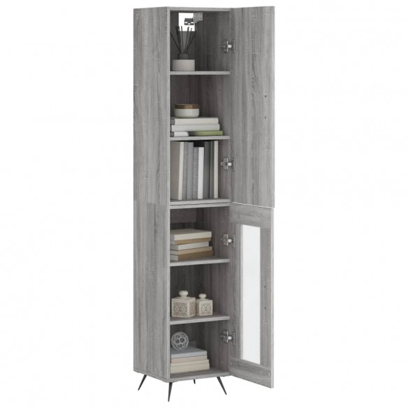 Buffet haut Sonoma gris 34,5x34x180 cm Bois d'ingénierie