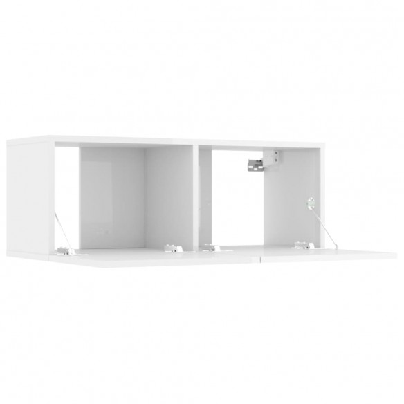 Ensemble de meubles TV 5 pcs Blanc brillant Bois d'ingénierie