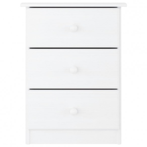 Table de chevet ALTA blanc 41x35x55 cm bois de pin massif