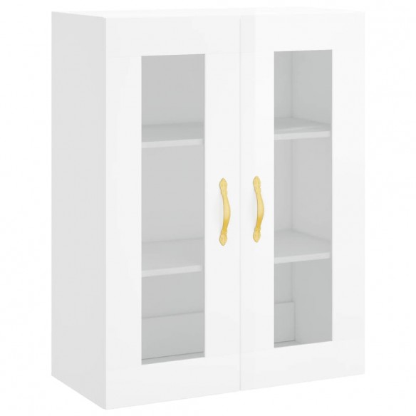 Armoire murale blanc brillant 69,5x34x90 cm