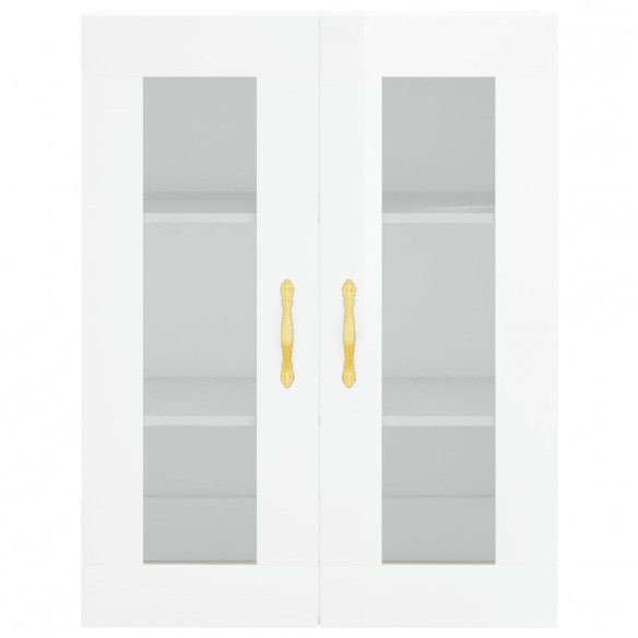 Armoire murale blanc brillant 69,5x34x90 cm