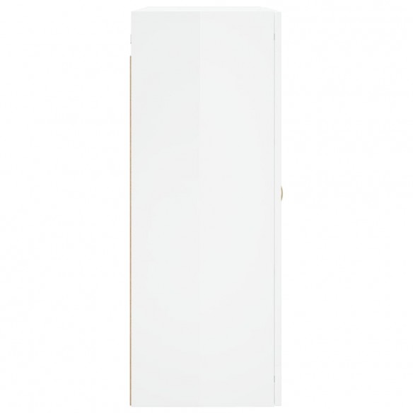 Armoire murale blanc brillant 69,5x34x90 cm