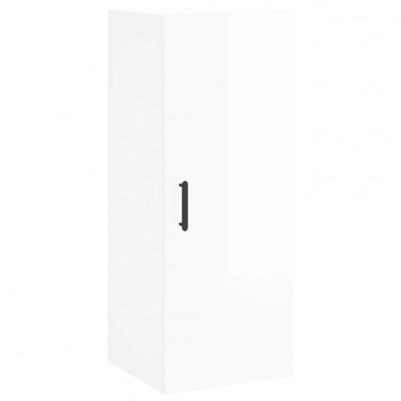 Armoire murale blanc brillant 34,5x34x90 cm