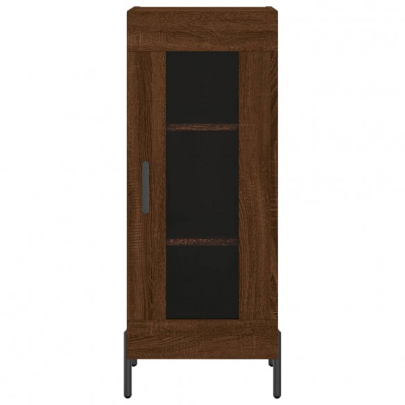 Buffet haut Chêne marron 34,5x34x180 cm Bois d'ingénierie