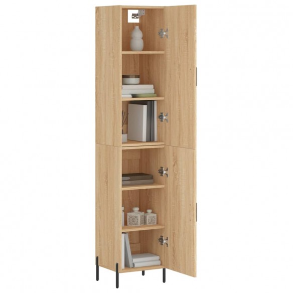 Buffet haut Chêne sonoma 34,5x34x180 cm Bois d'ingénierie