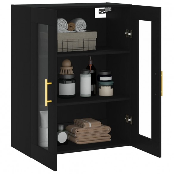 Armoire murale noir 69,5x34x90 cm