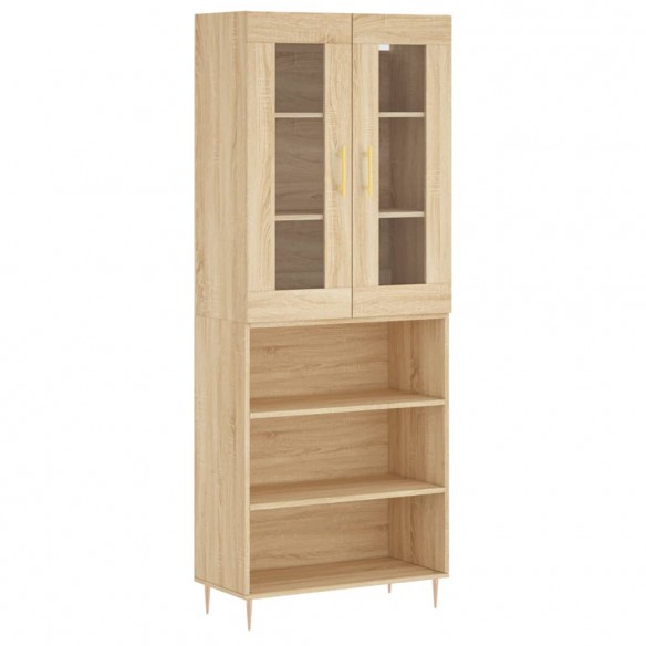 Buffet haut Chêne sonoma 69,5x34x180 cm Bois d'ingénierie