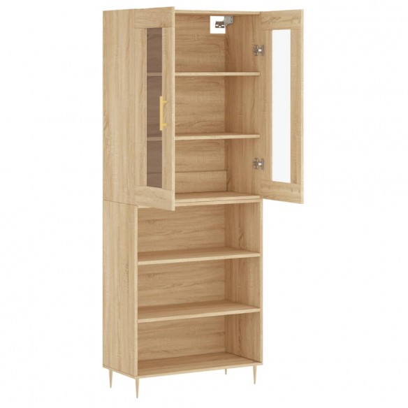 Buffet haut Chêne sonoma 69,5x34x180 cm Bois d'ingénierie